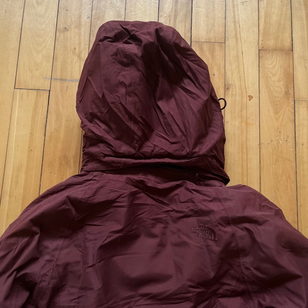 The North Face Womens 550 DryVent Parka Jacket Burgundy XS - Picture 6 of 7